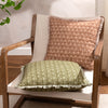 Yard Georgi Fringed Cotton 50cm x 50cm Filled Cushion Pecan