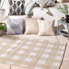 Dreams & Drapes Gingham Outdoor Rug 120cm x 170cm Natural