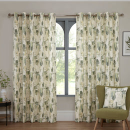 Sundour Bamford Ready Made Eyelet Curtains Fennel