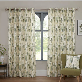 Sundour Bamford Ready Made Eyelet Curtains Fennel