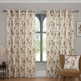 Sundour Bamford Ready Made Eyelet Curtains Putty