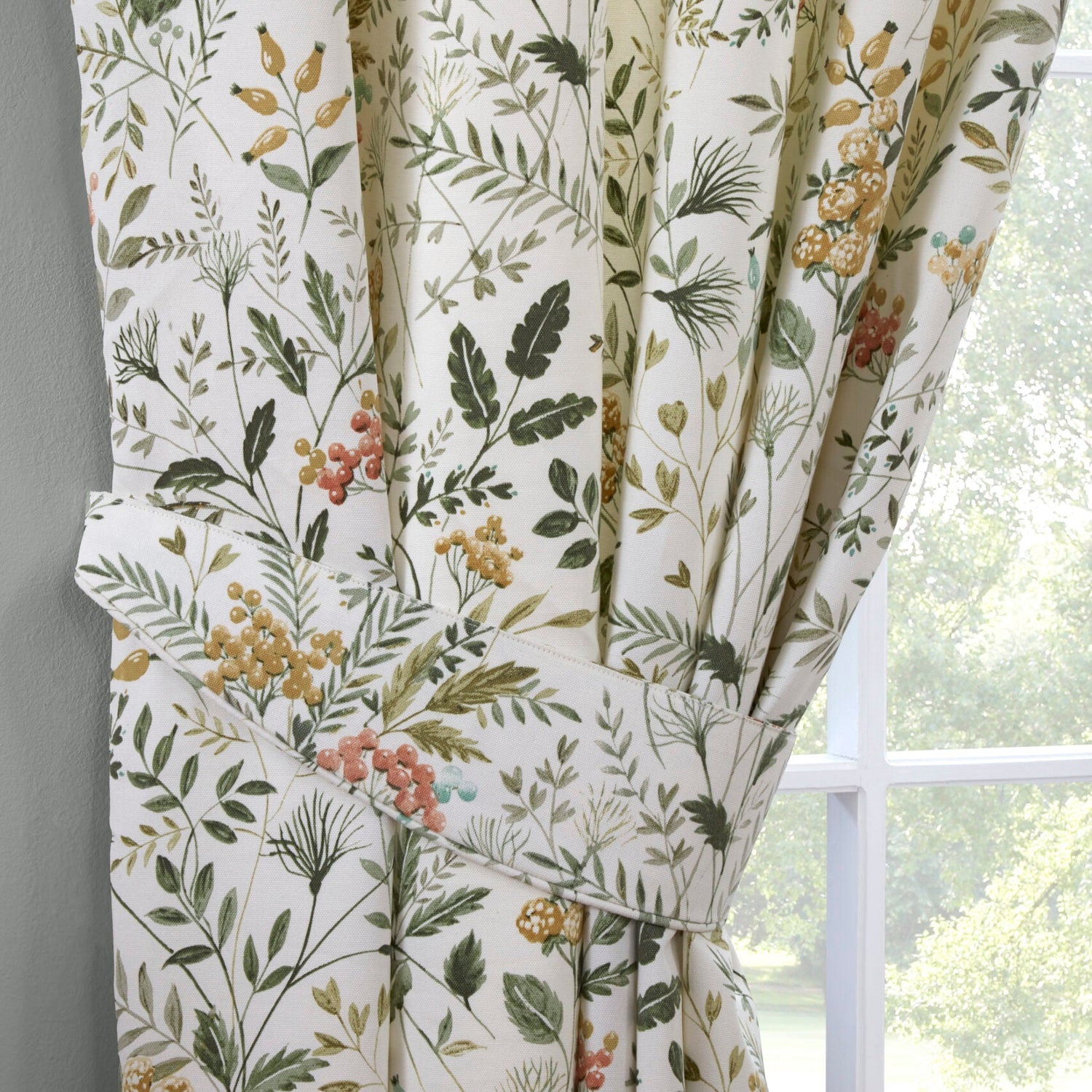 Sundour Cleo Ready Made Pencil Pleat Curtains Willow
