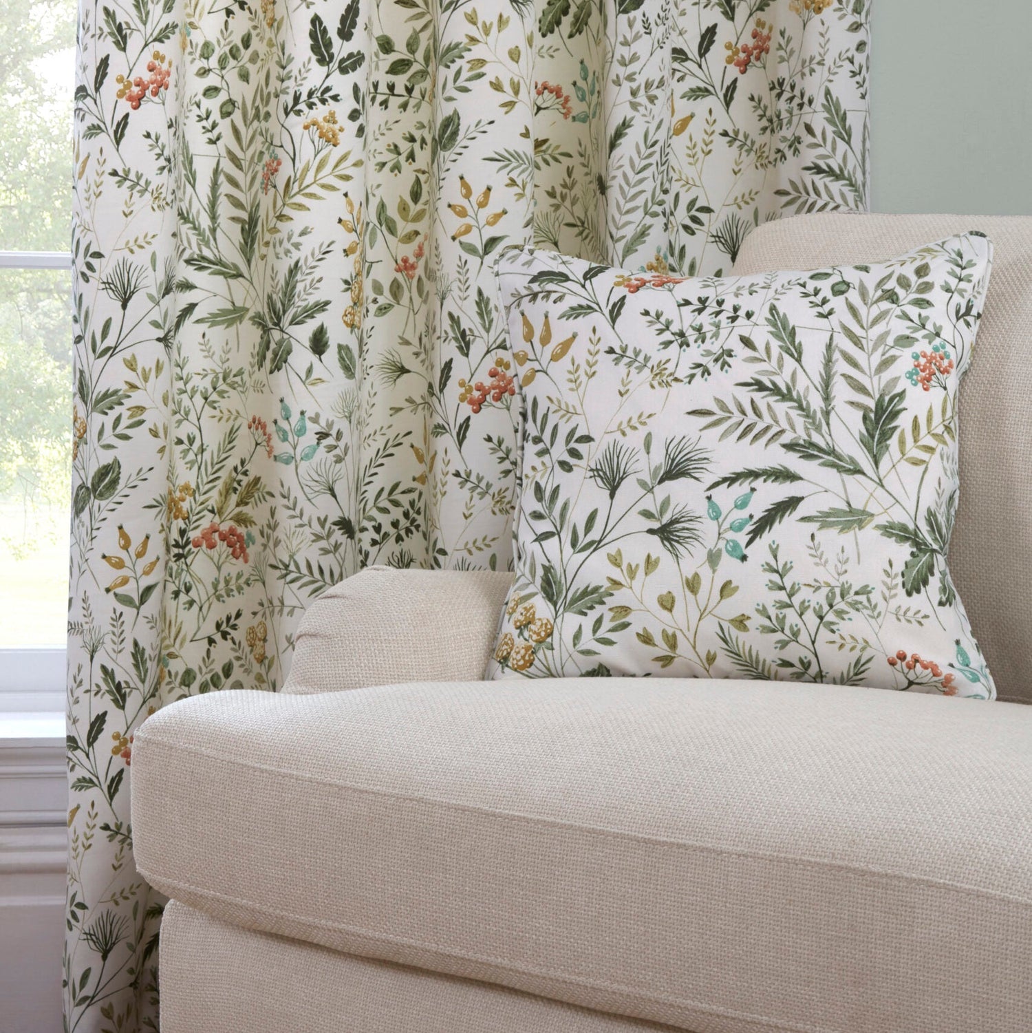 Sundour Cleo 45cmx45cm Filled Cushion Willow