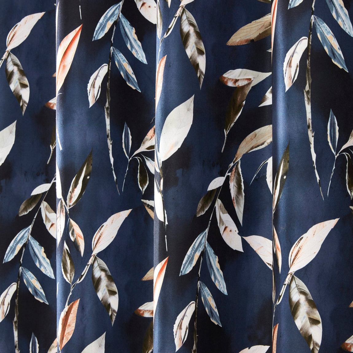 Madrid Ready Made Eyelet Blackout Curtains Navy