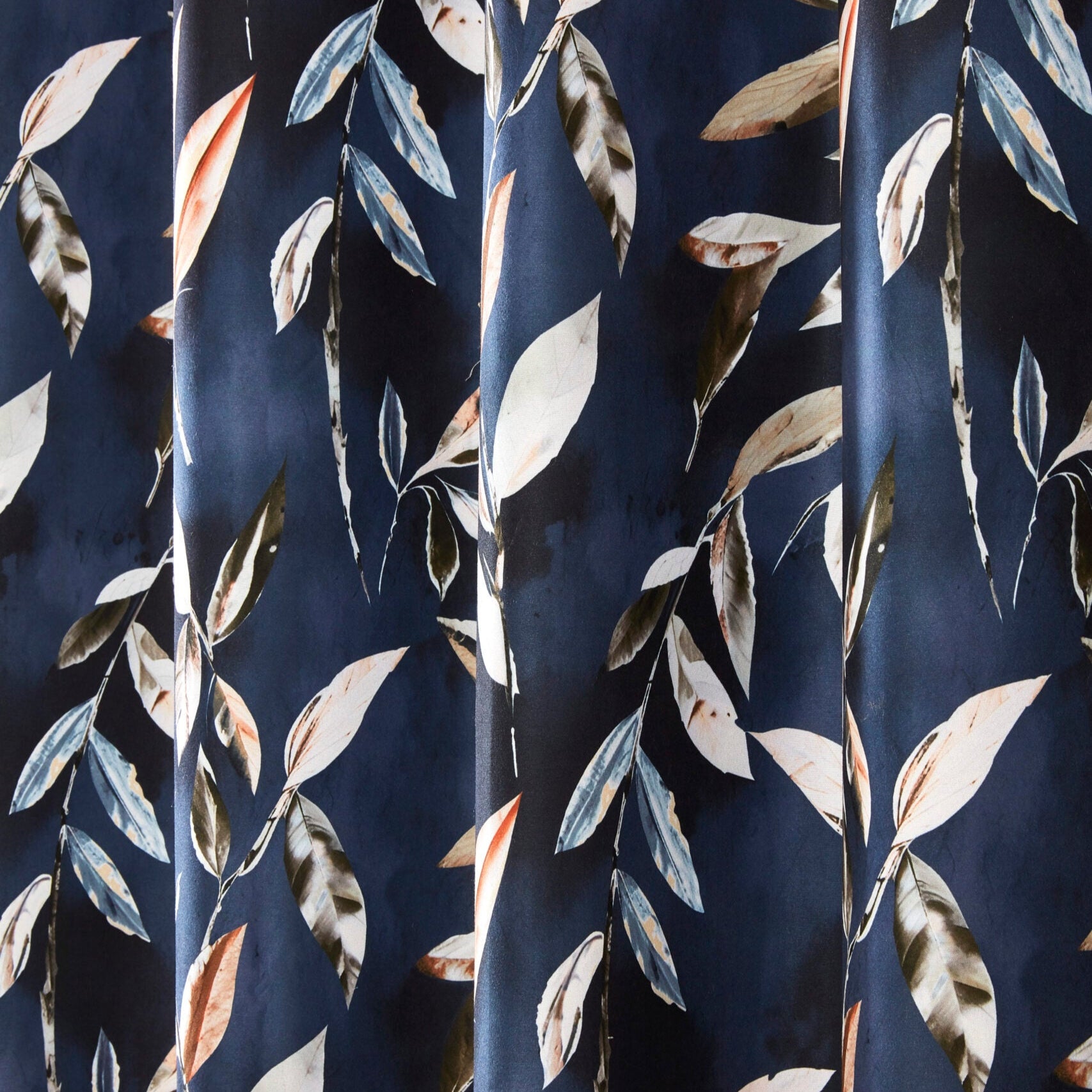 Madrid Ready Made Eyelet Blackout Curtains Navy