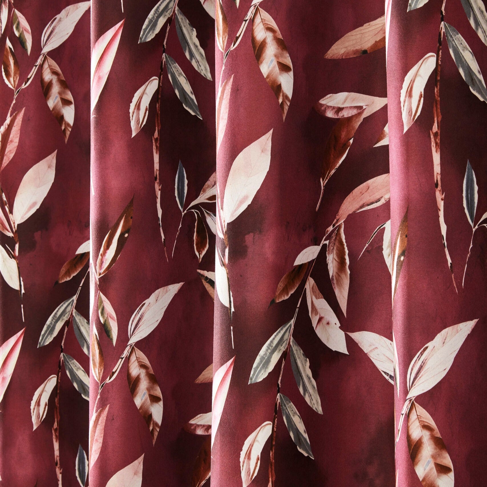 Madrid Ready Made Eyelet Blackout Curtains Wine