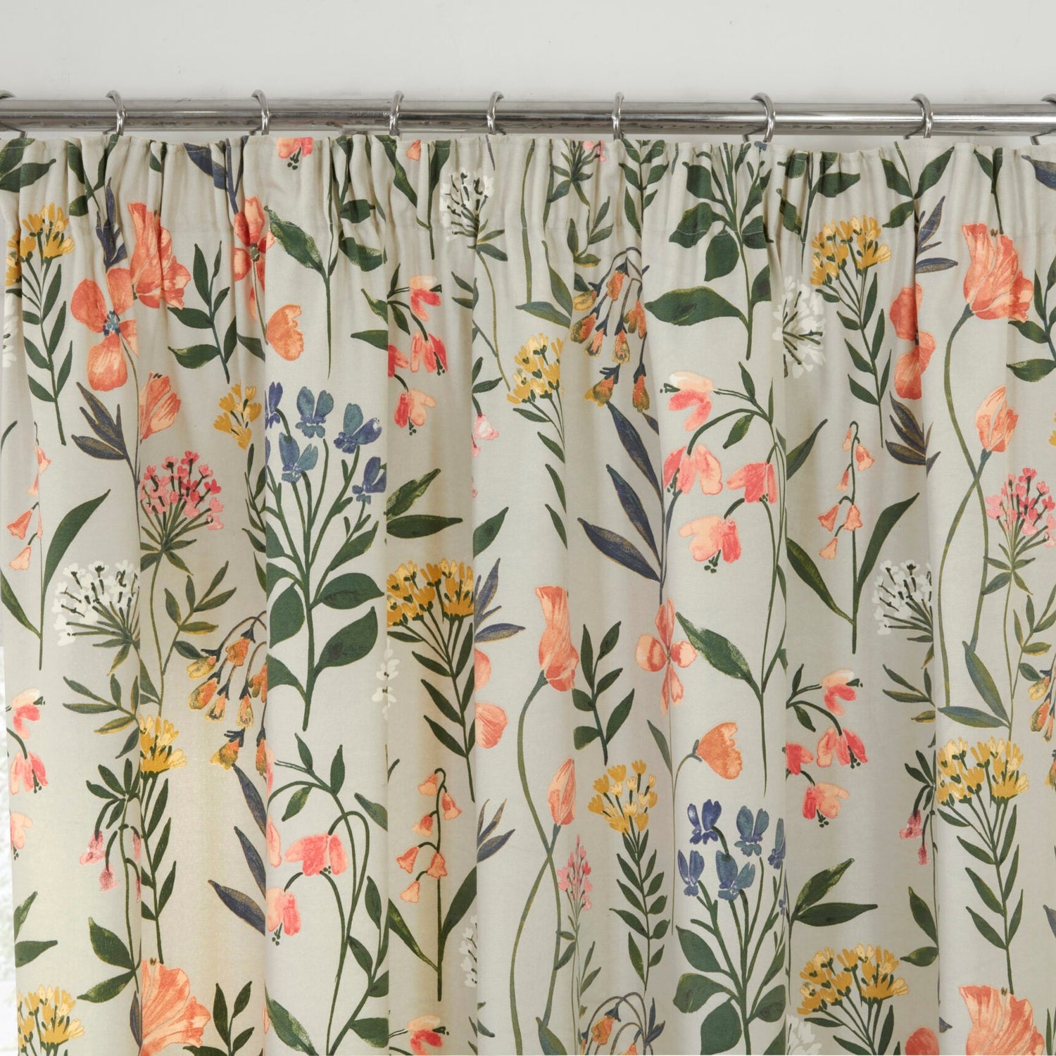 Sundour Meadow Ready Made Pencil Pleat Curtains Multi