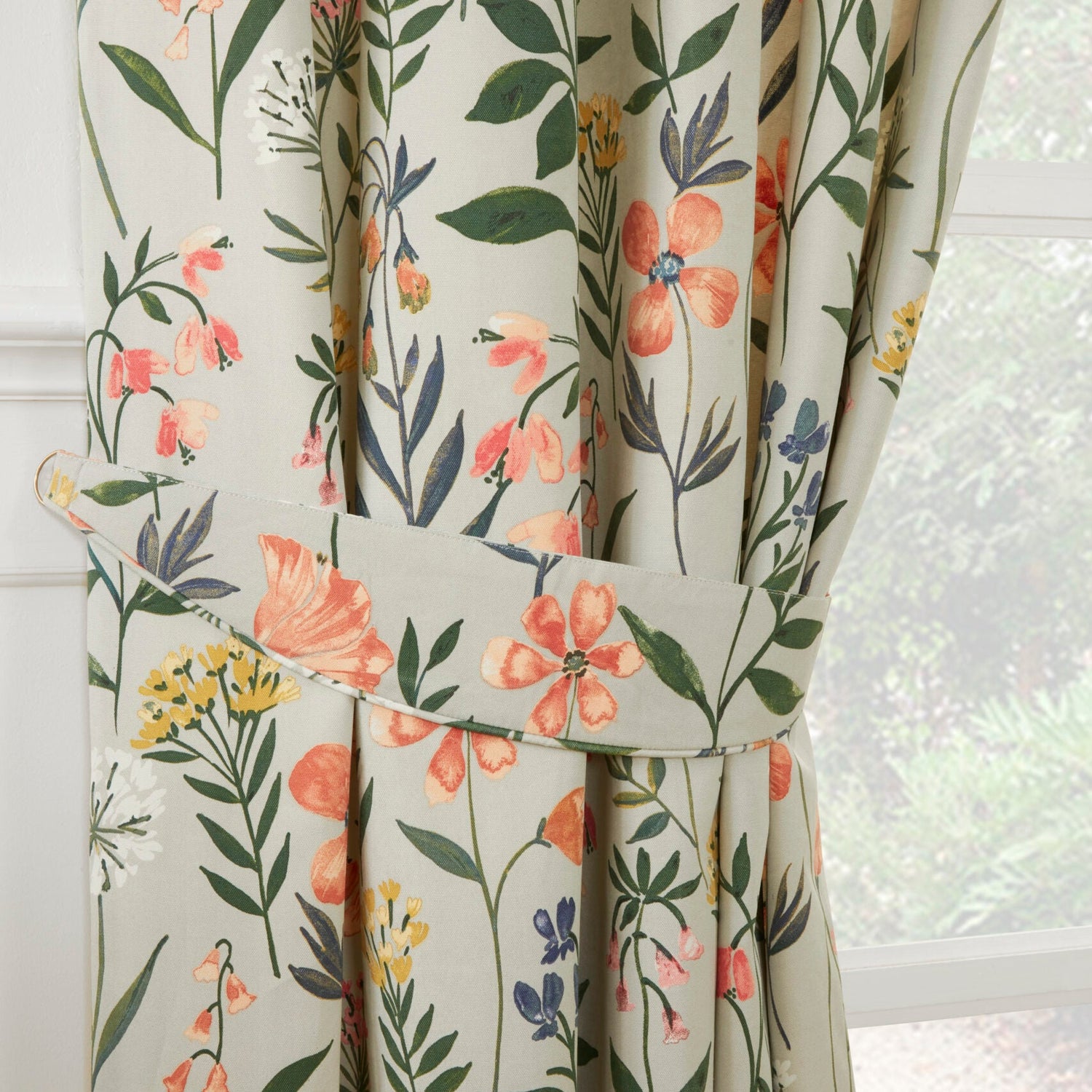 Sundour Meadow Ready Made Pencil Pleat Curtains Multi