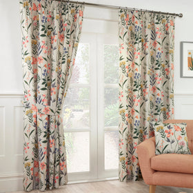 Sundour Meadow Ready Made Pencil Pleat Curtains Multi