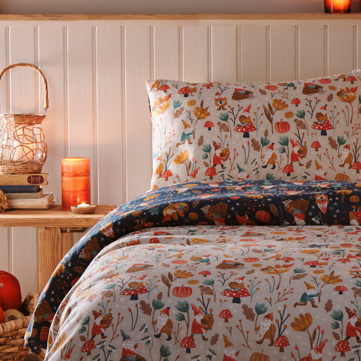 Fusion Gonks and Friends Duvet Cover Bedding Set Natural