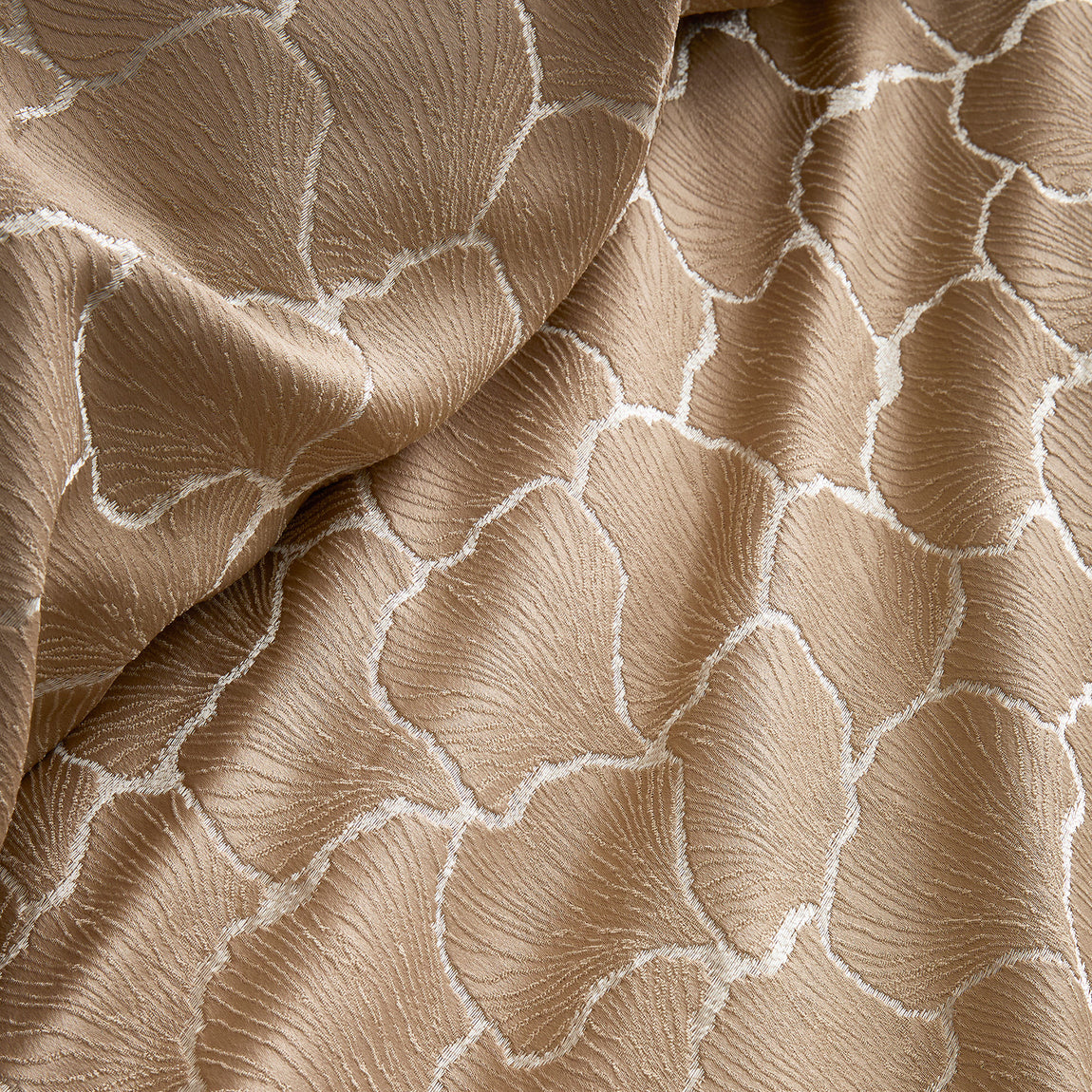 Soiree Ginko Jacquard Duvet Cover Bedding Set Natural