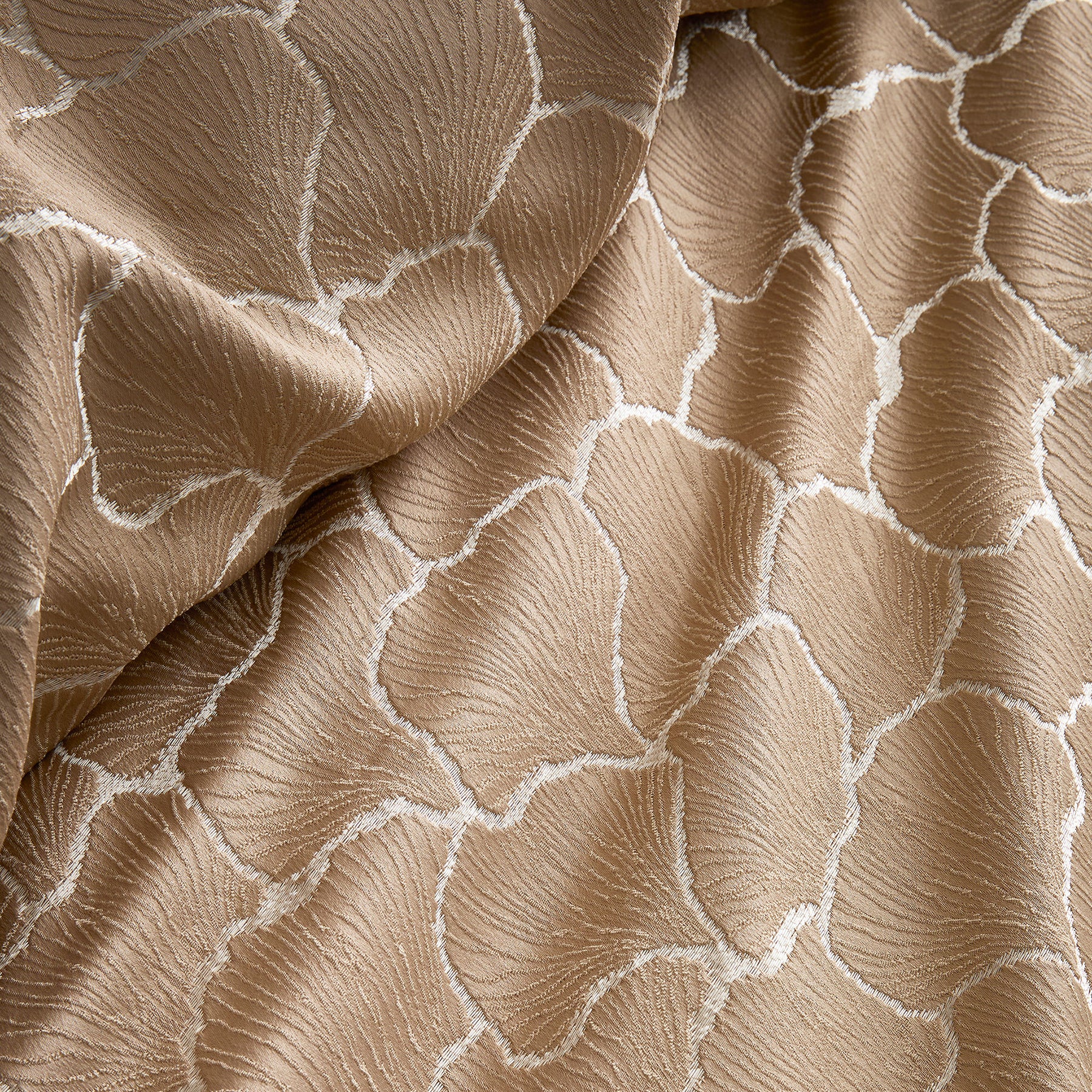 Soiree Ginko Jacquard Duvet Cover Bedding Set Natural