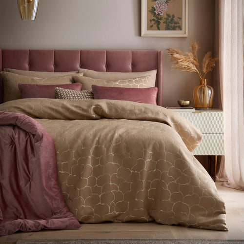 Soiree Ginko Jacquard Duvet Cover Bedding Set Natural