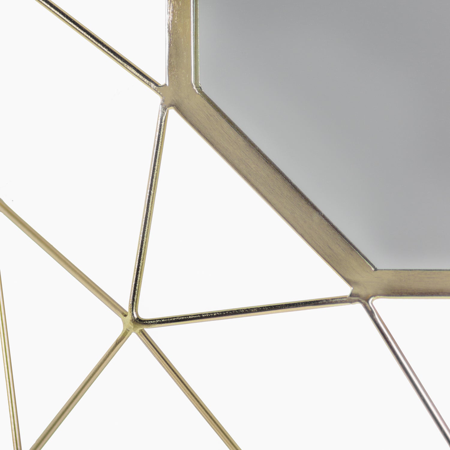 Gold Geo Wall Mirror 60cm x 60cm Mirror Brass