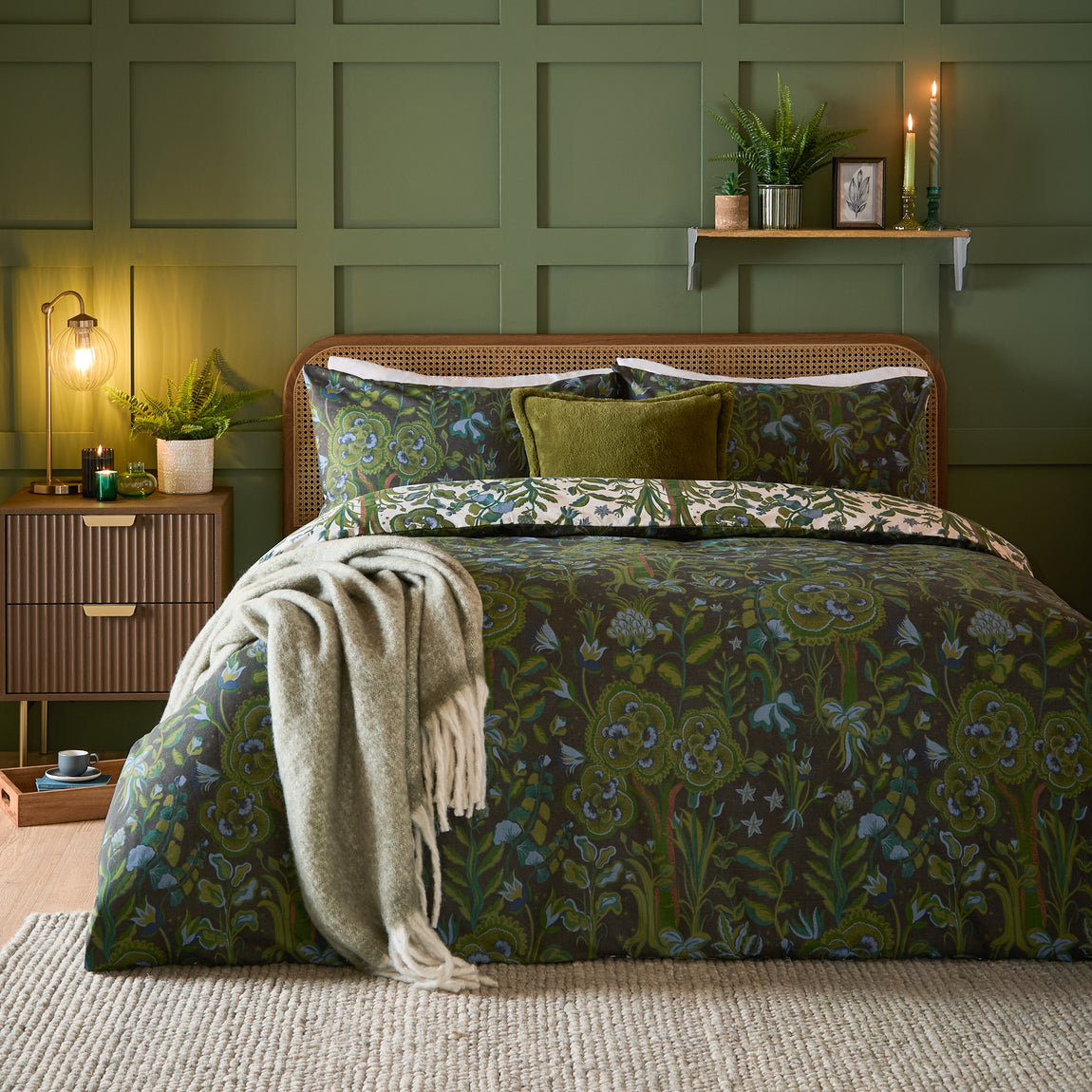 Furn Garden of Wonder Duvet Cover Bedding Set Evergreen