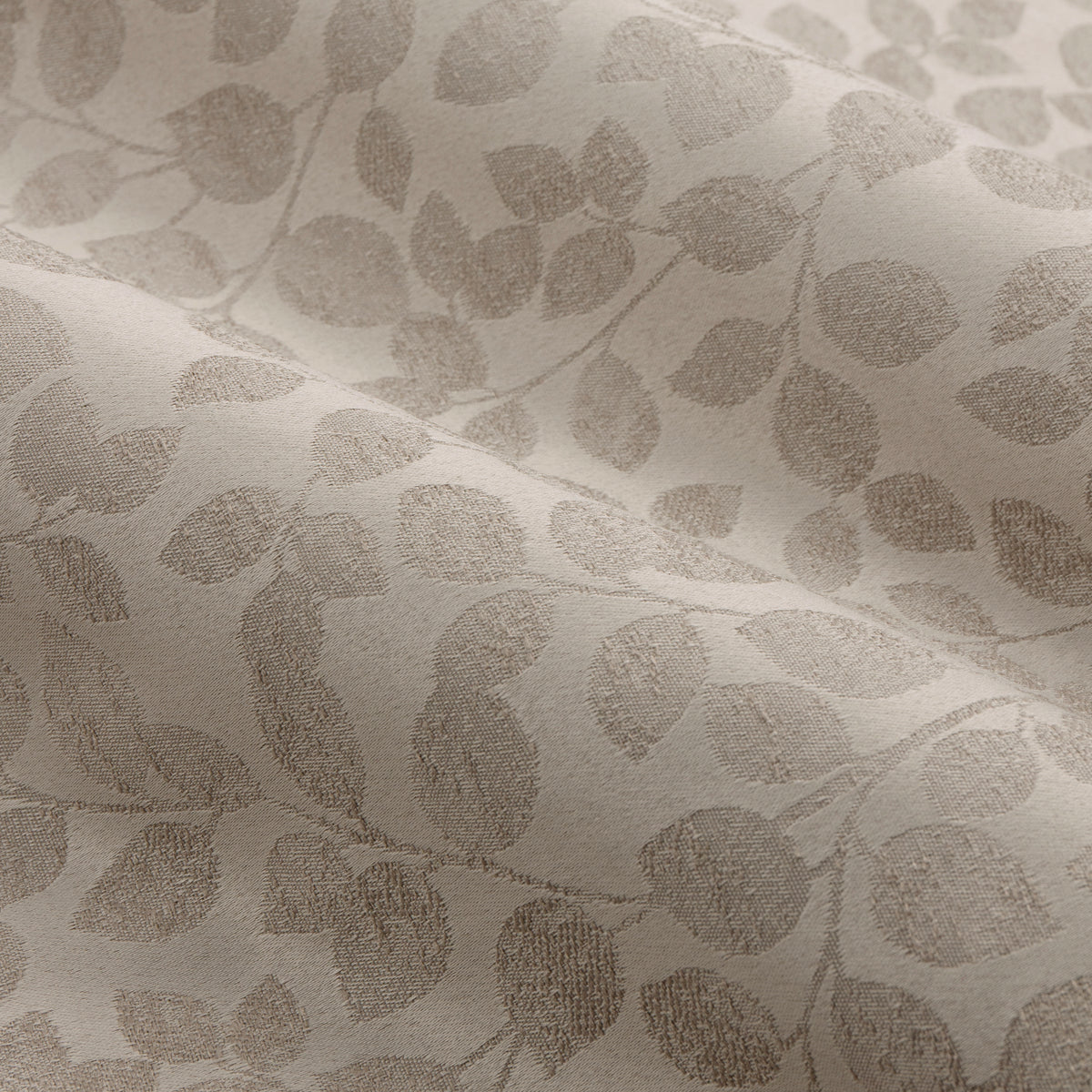 Wylder Grace Leaf Jacquard Ready Made Pencil Pleat Curtains Natural