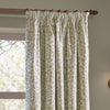 Wylder Grace Leaf Jacquard Ready Made Pencil Pleat Curtains Sage