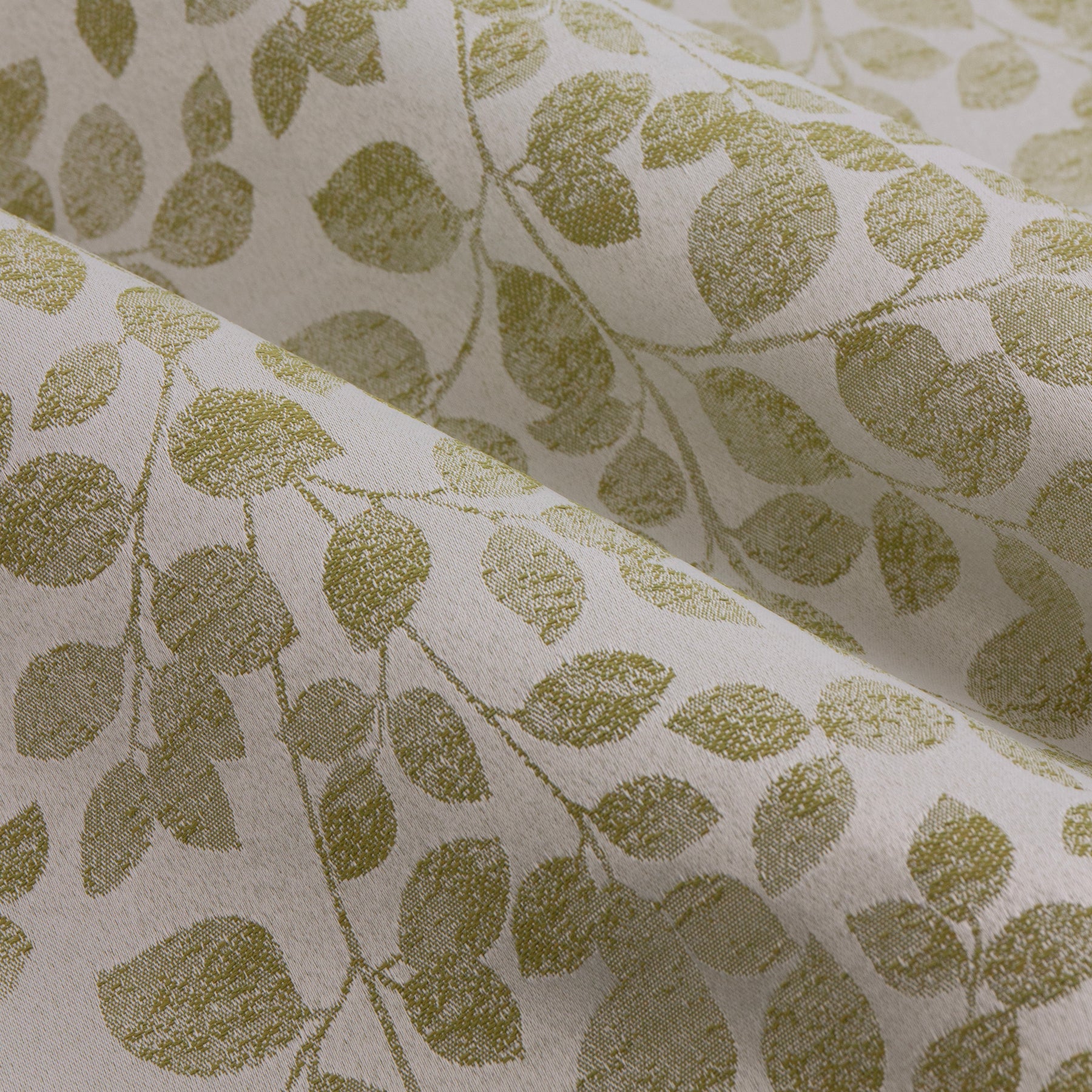 Wylder Grace Leaf Jacquard Ready Made Eyelet Curtains Sage