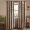 Wylder Grace Leaf Jacquard Ready Made Eyelet Curtains Taupe