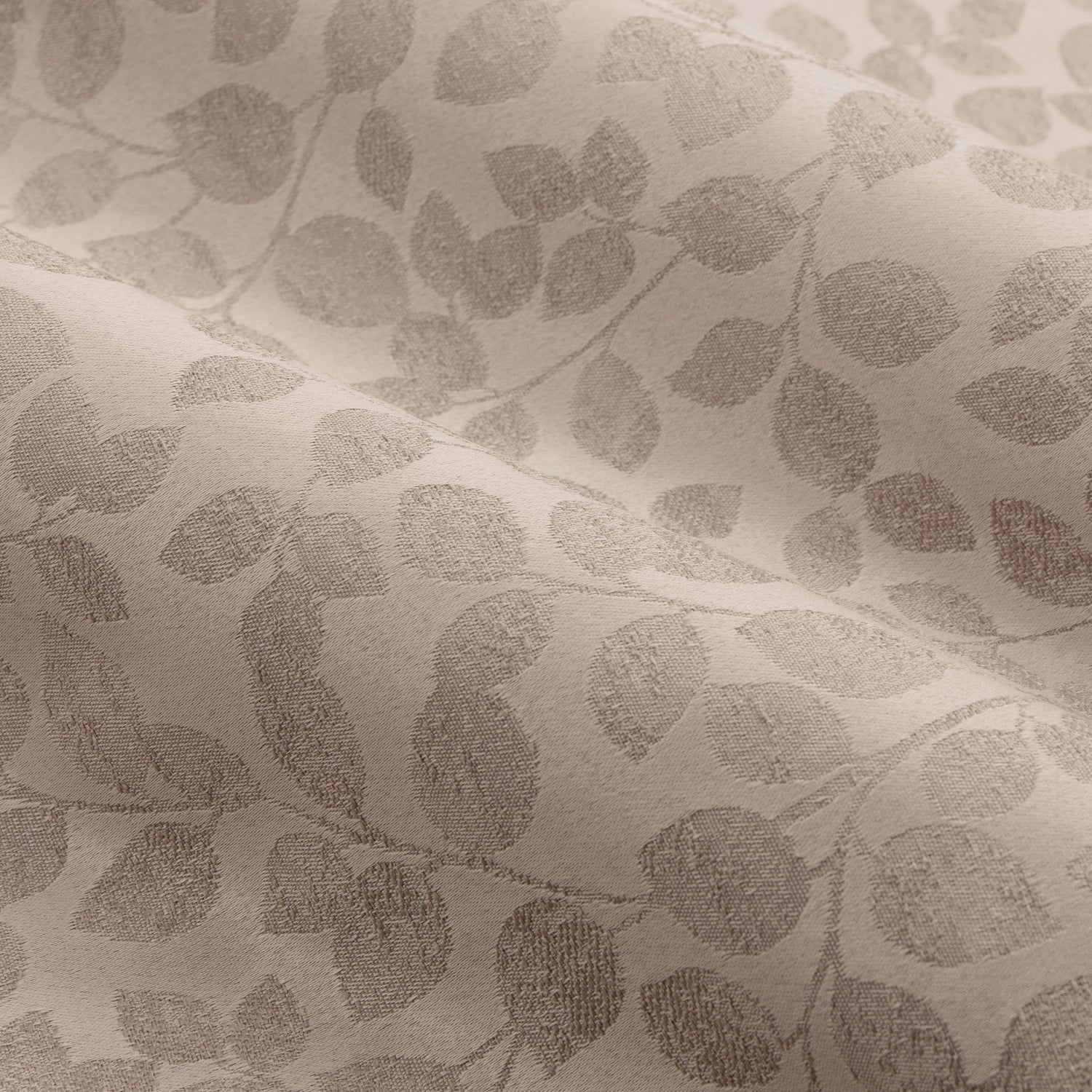 Wylder Grace Leaf Jacquard Ready Made Eyelet Curtains Taupe