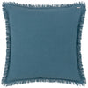 Furn. Gracie Velvet Fringed 45cm x 45cm Filled Cushion Ink Blue