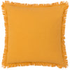 Furn. Gracie Velvet Fringed 45cm x 45cm Filled Cushion Mustard
