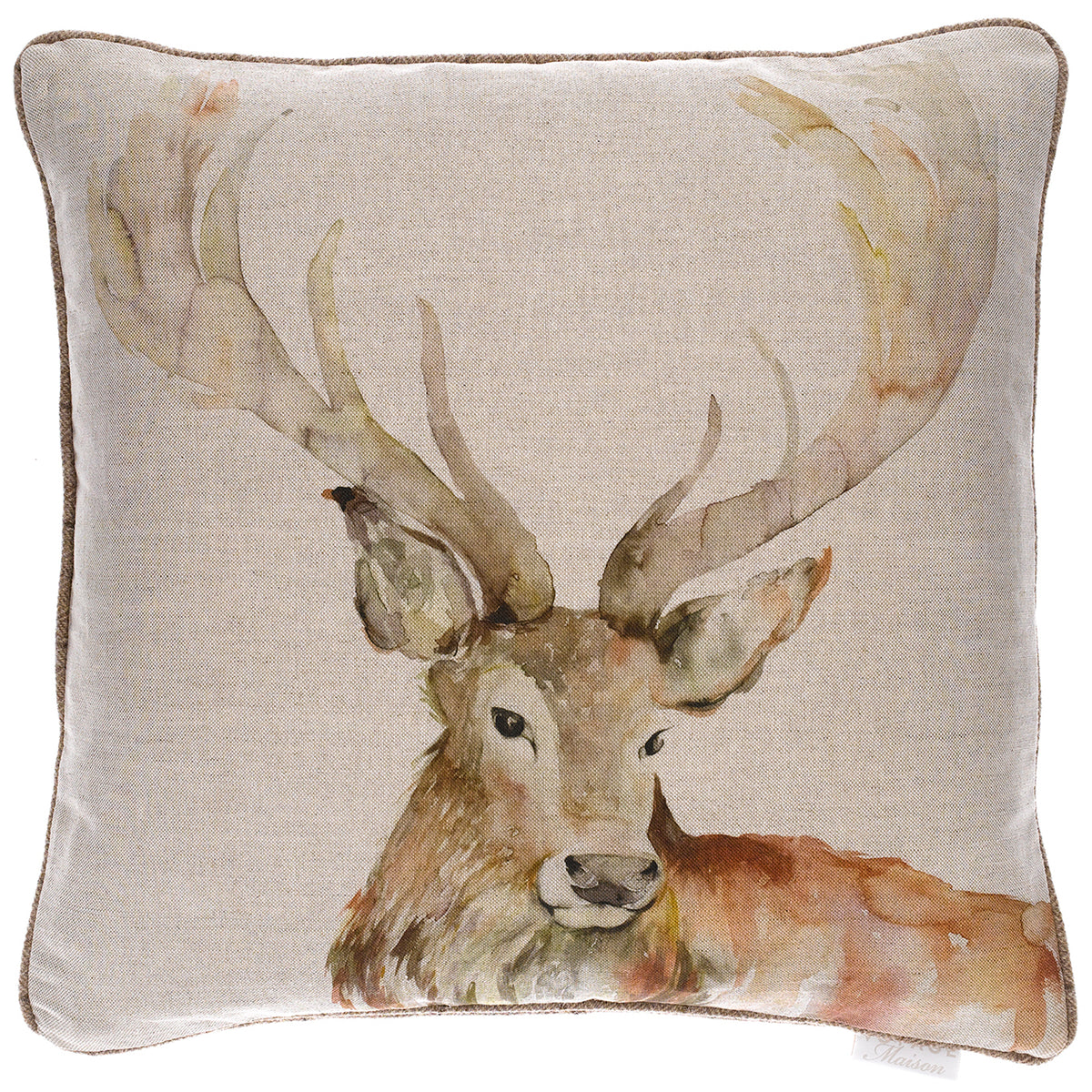 Voyage Maison Gregor Digitally Printed Feather Filled Cushion 50cm x 50cm Linen