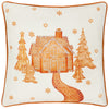 Gretel Velvet Piped Filled Cushion 45cm x 45cm Cloud Dust Ginger