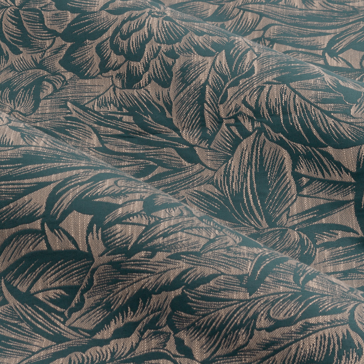 Grantley Jacquard Ready Made Pencil Pleat Curtains Wedgewood