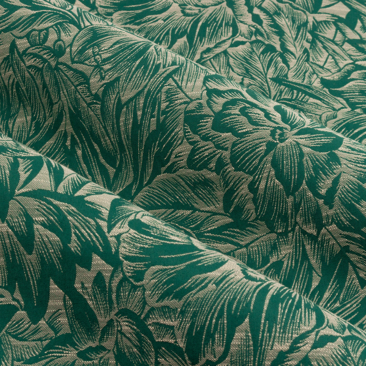 Grantley Jacquard Ready Made Eyelet Curtains Emerald