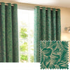 Grantley Jacquard Ready Made Eyelet Curtains Emerald