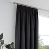 Fusion Galaxy Ready Made Pencil Pleat Curtains Black