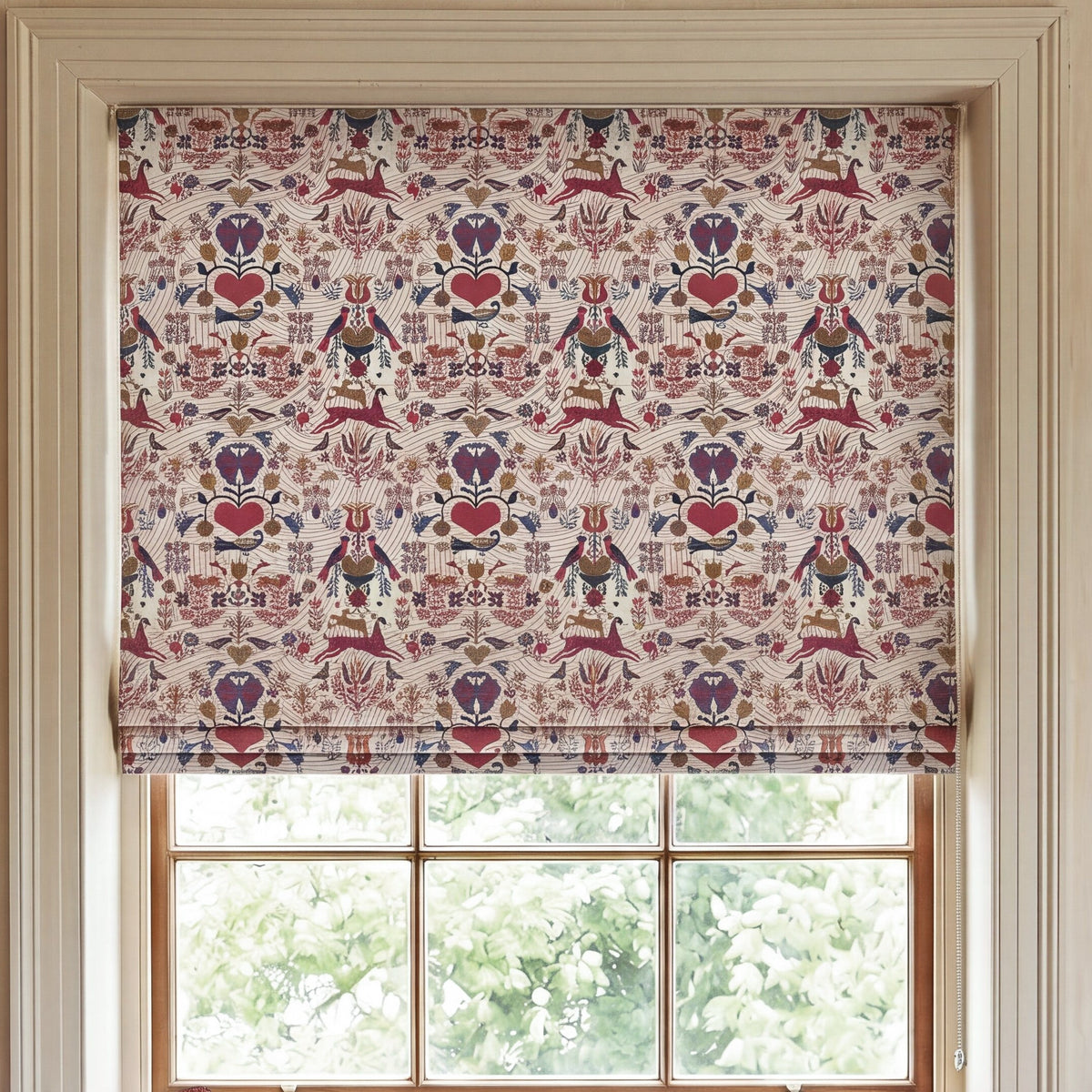 Carrie Neely Folk Made To Measure Roman Blind Ruby