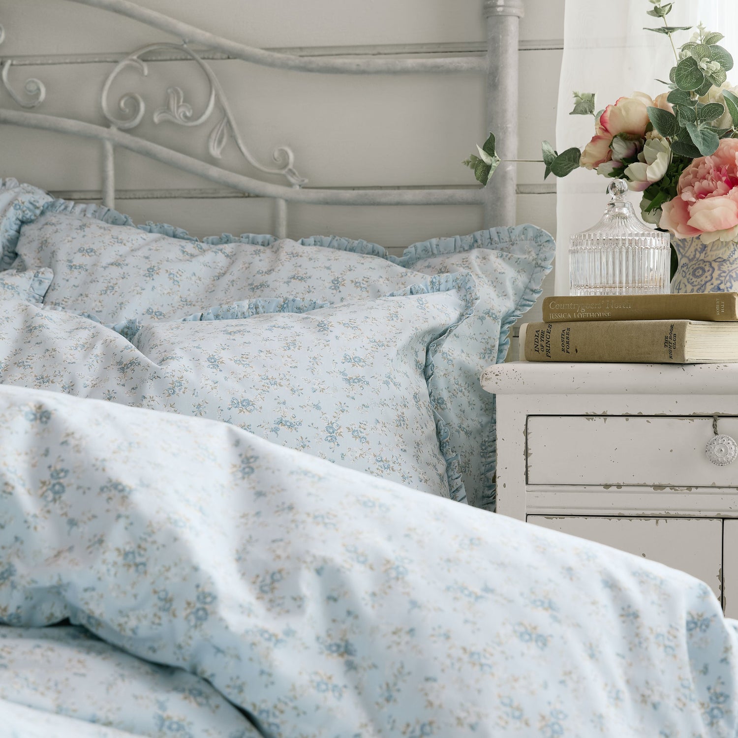 Shabby Chic By Rachel Ashwell Georgie Duvet Cover Bedding Set Ditsy Blue