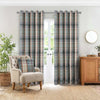 Sundour Gleneagles Ready Made Eyelet Blackout Curtains Steel