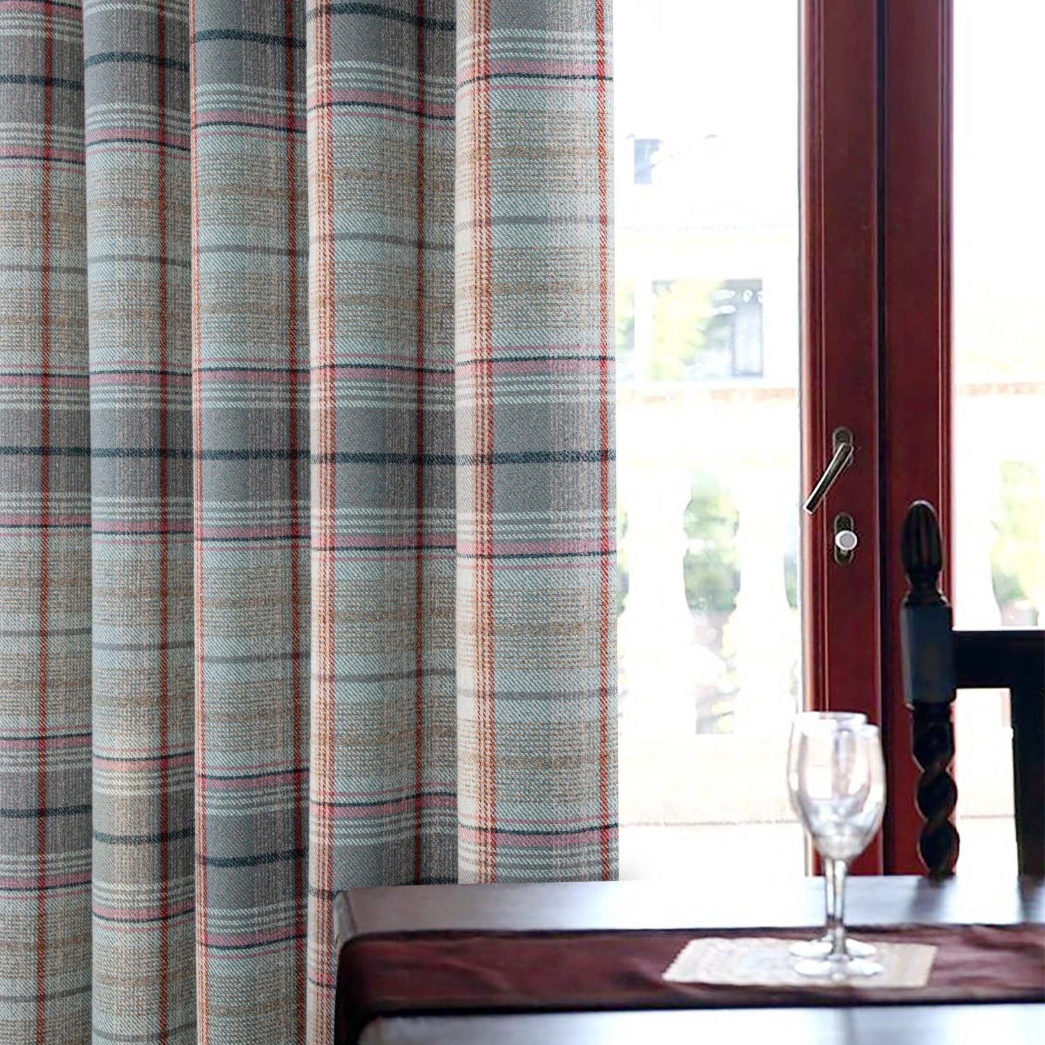 Sundour Gleneagles Ready Made Eyelet Blackout Curtains Steel