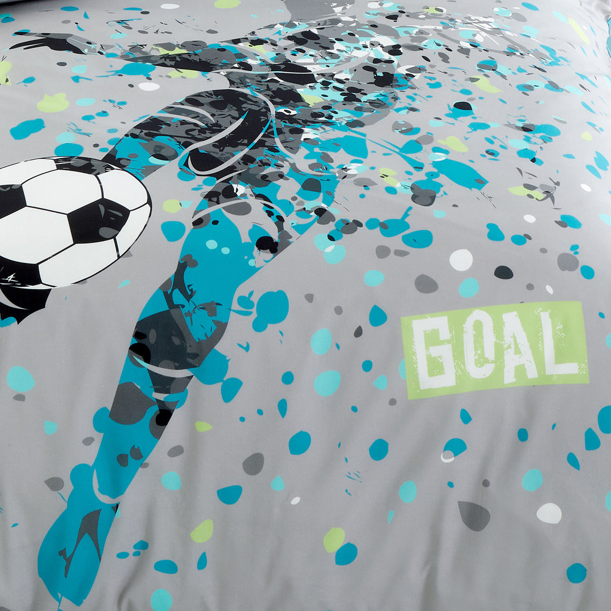 Bedlam Goal Duvet Cover Bedding Set Grey