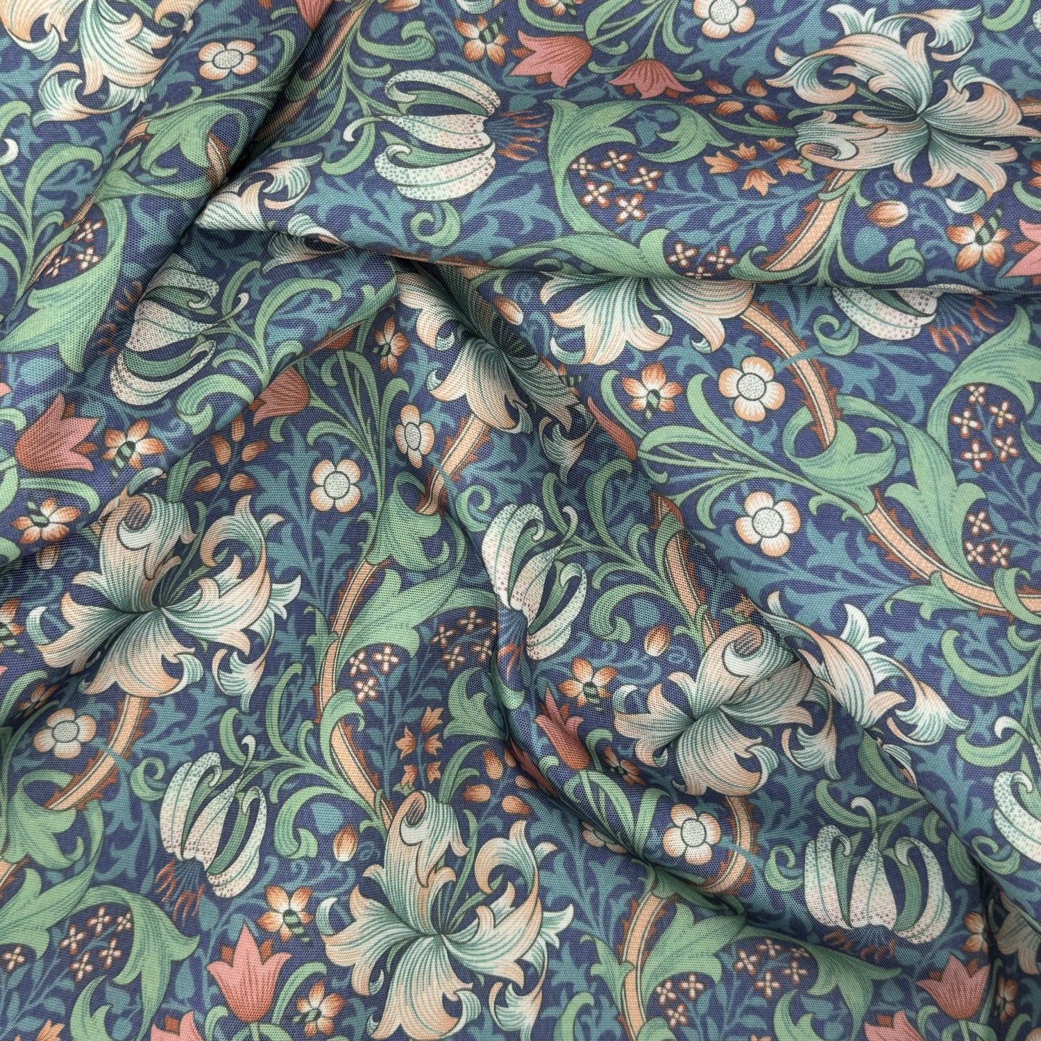 William Morris Golden Lily Outdoor Fabric Midnight