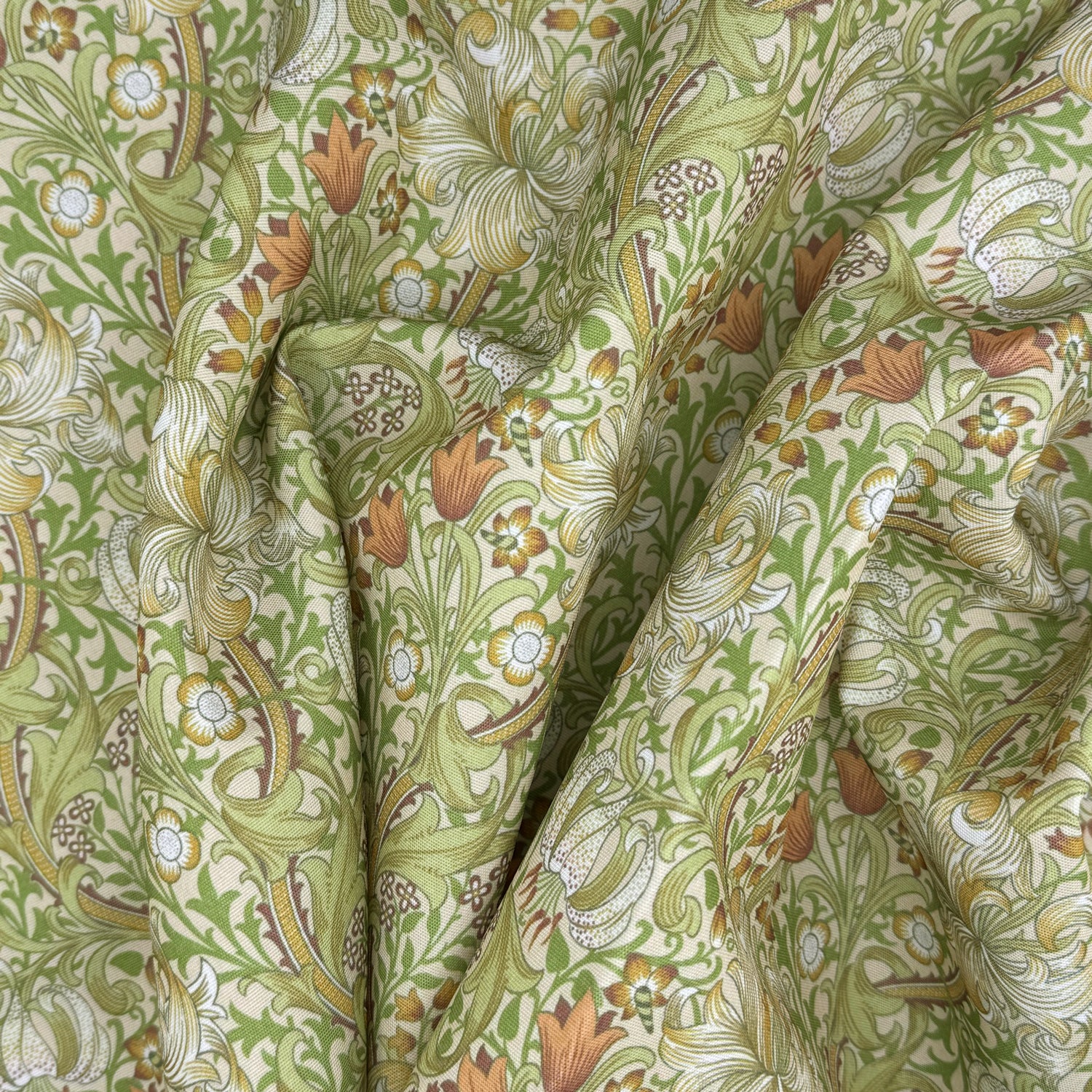 William Morris Willow Golden Lily Outdoor Fabric | Terrys