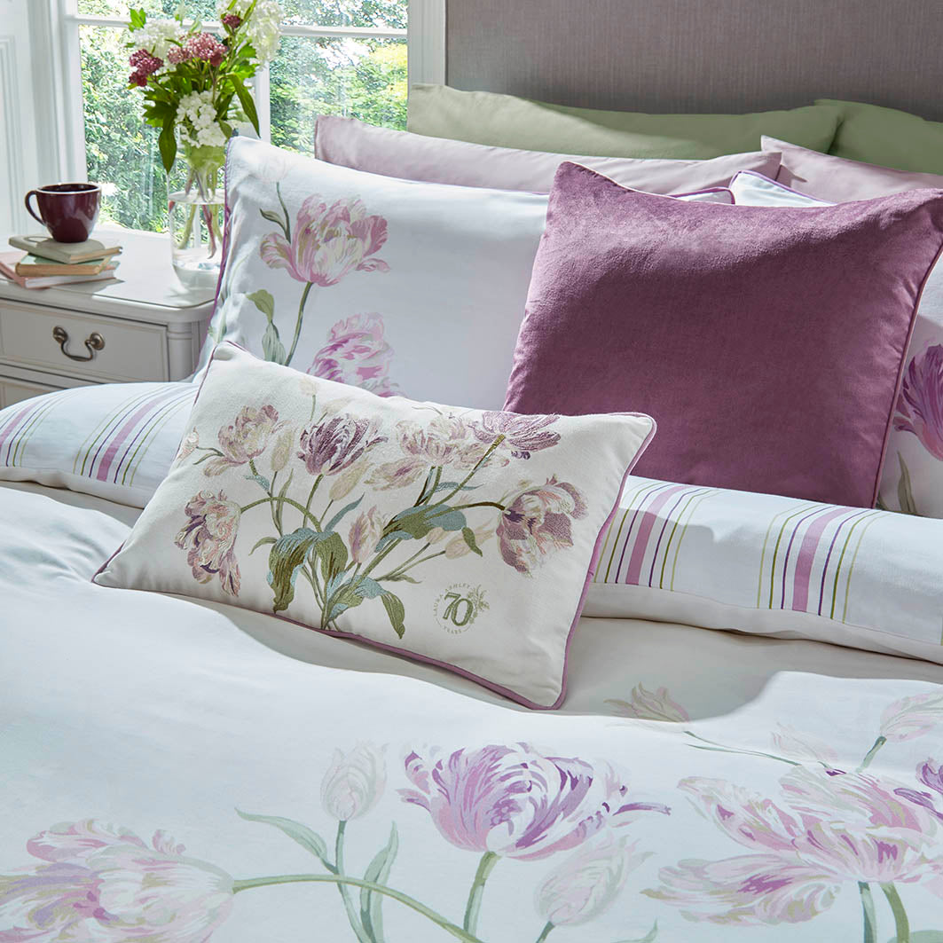 Laura Ashley Gosford Duvet Cover Bedding Set Grape