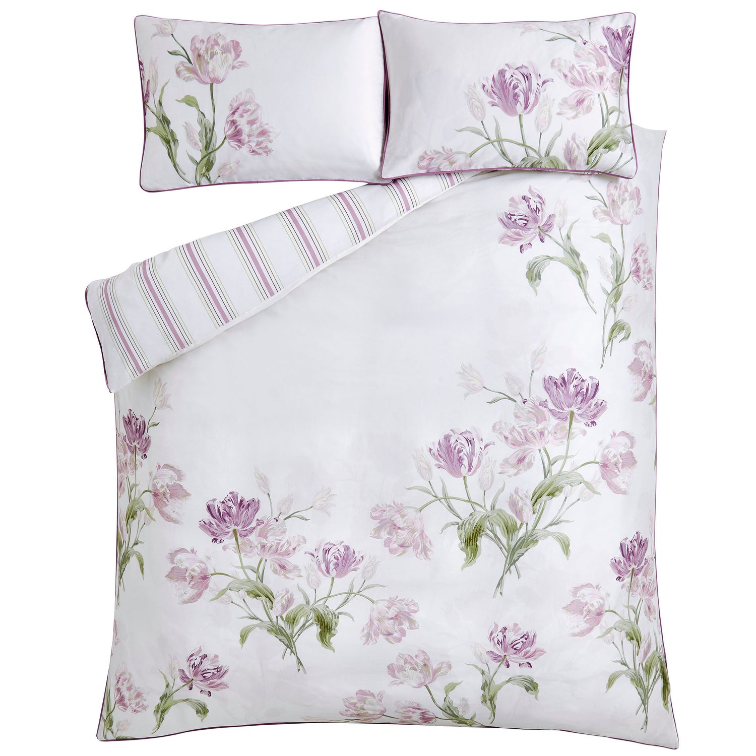Laura Ashley Gosford Duvet Cover Bedding Set Grape