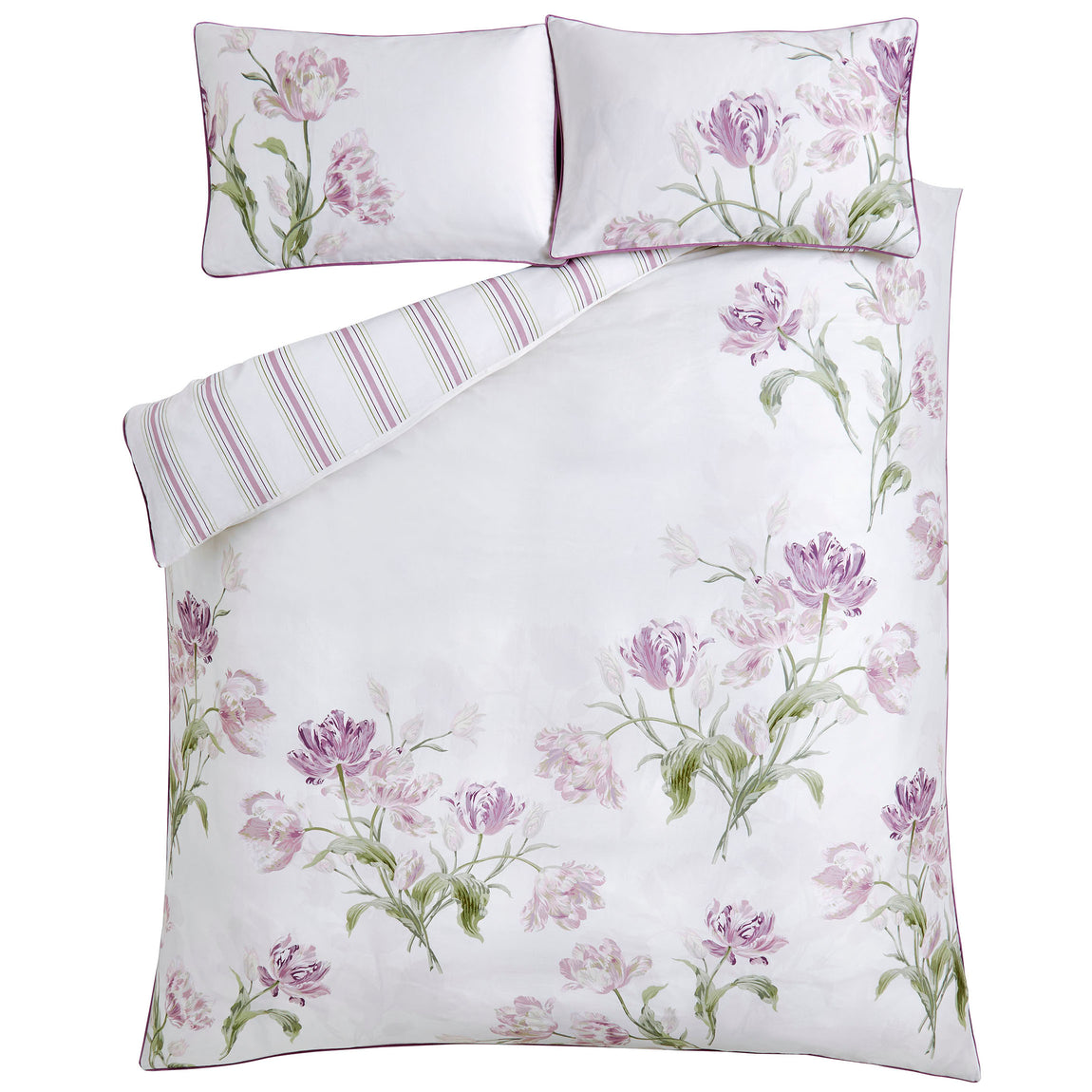 Laura Ashley Gosford Duvet Cover Bedding Set Grape