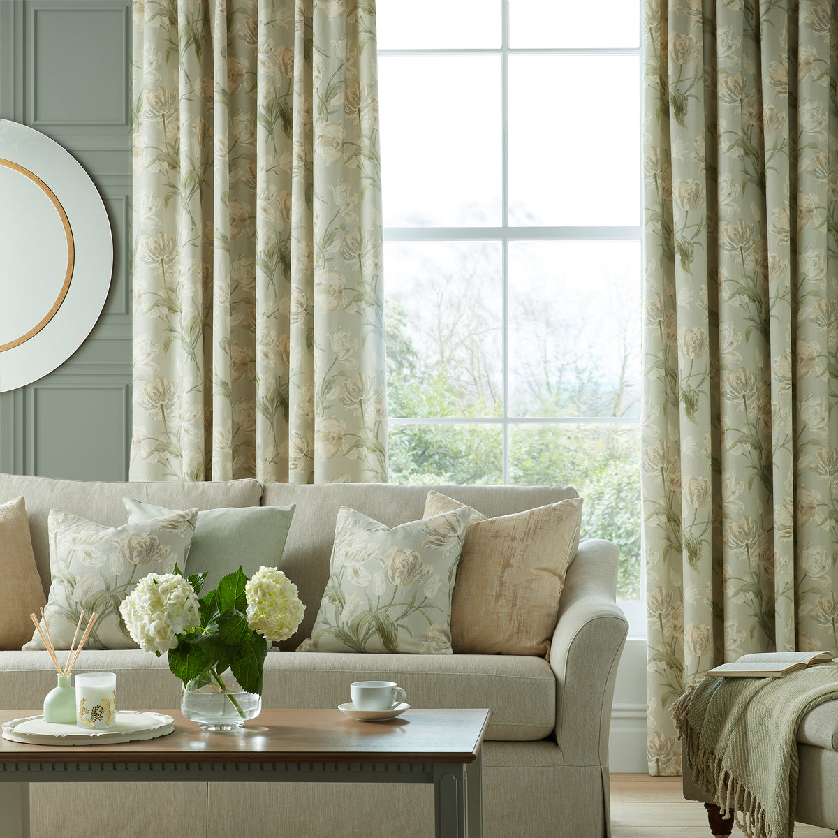 Laura Ashley Gosford Fabric Sage
