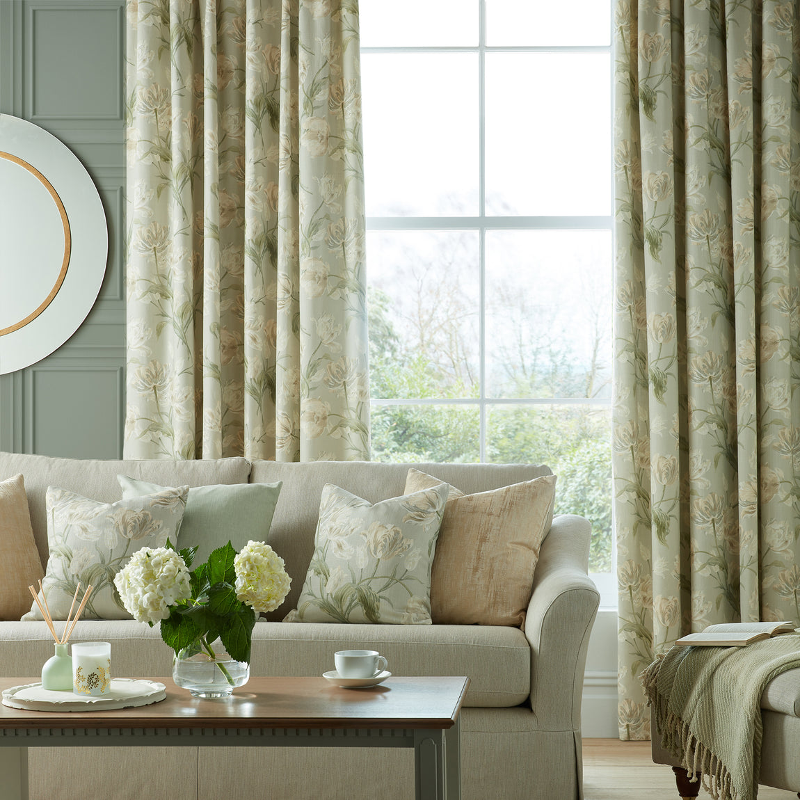 Laura Ashley Gosford Fabric Sage