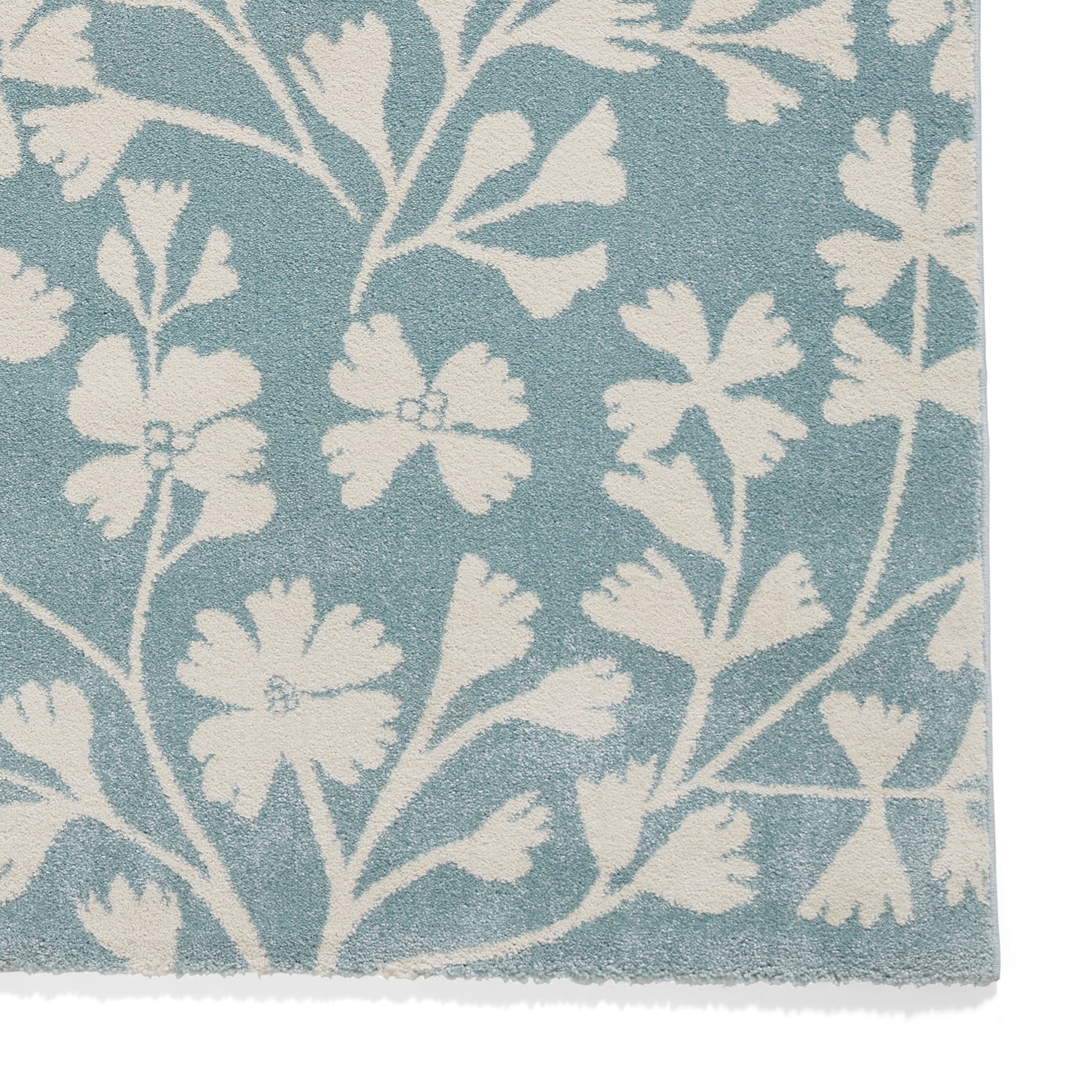 Catherine Lansfield Grace Floral Rug Blue
