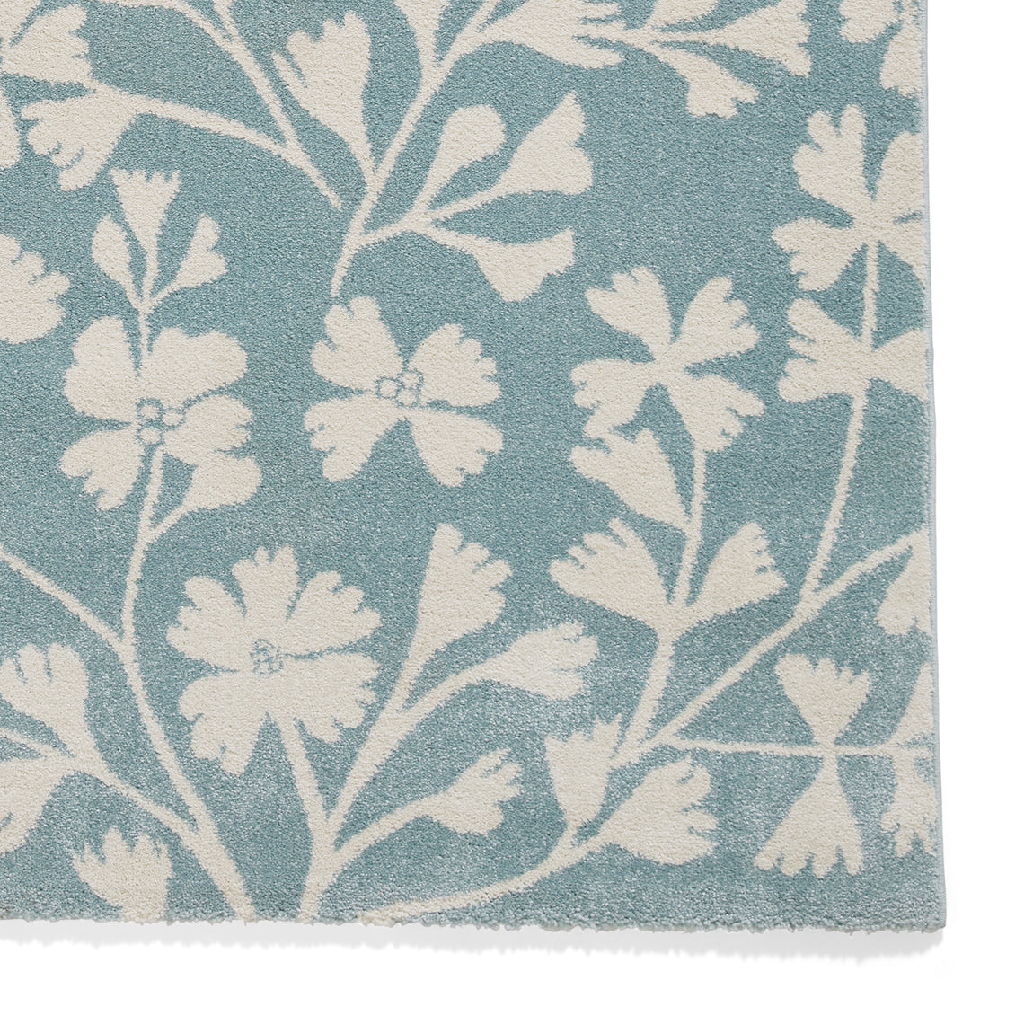 Catherine Lansfield Grace Floral Rug Blue