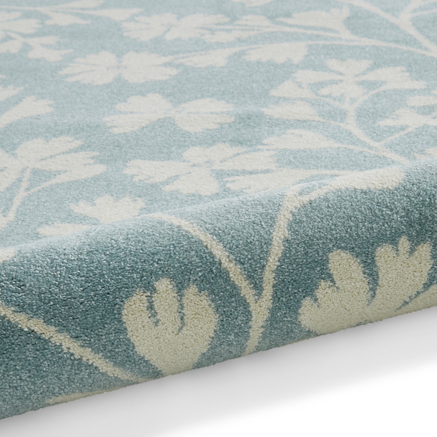 Catherine Lansfield Grace Floral Rug Blue