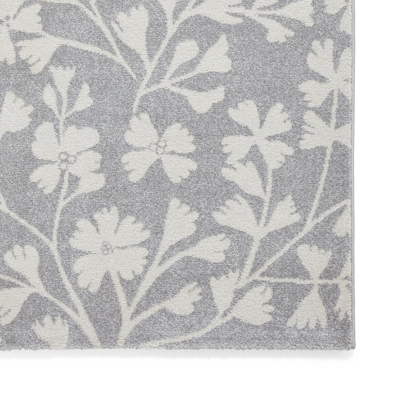 Catherine Lansfield Grace Floral Rug Grey