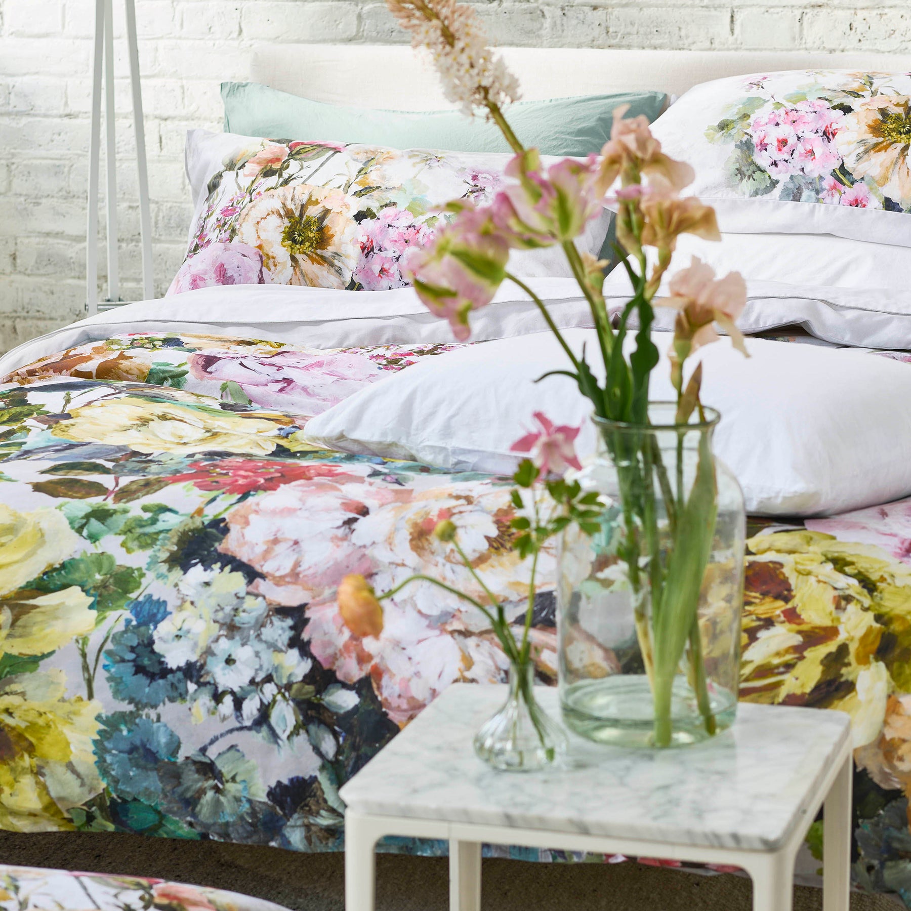 Designers Guild Grandiflora Duvet Cover Bedding Set Rose