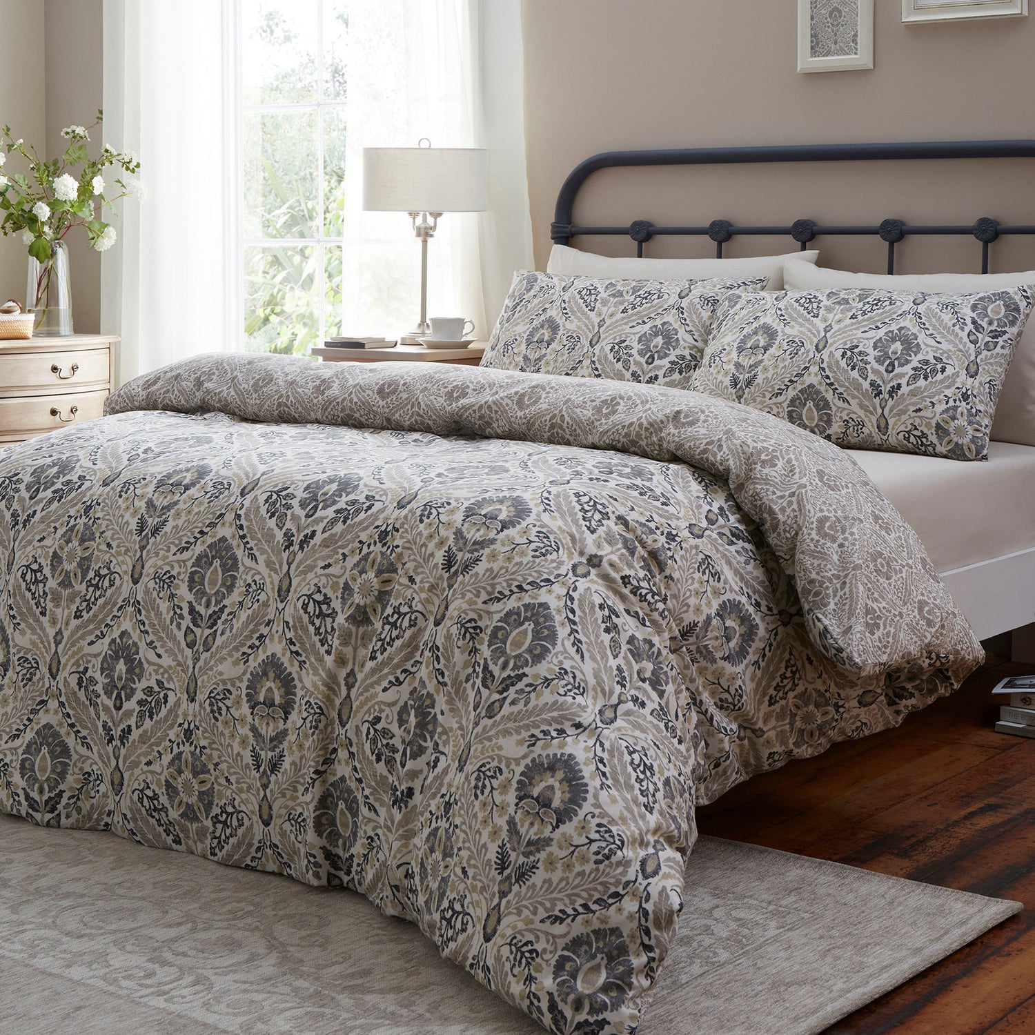 Dreams & Drapes Harriet Cotton Duvet Cover Bedding Set Natural